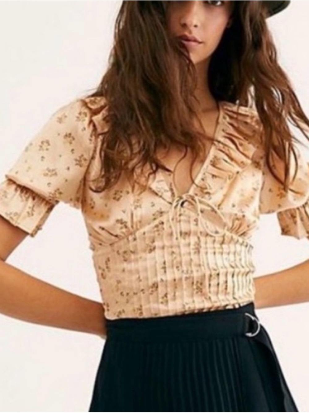 Free People Isabella Silky Blouse